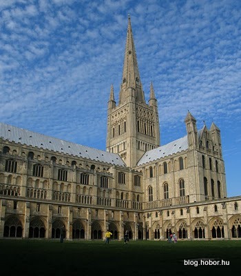 NORWICH, Norfolk, UK - This picture is stitched from two images.