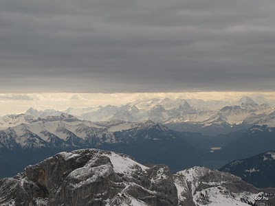 Mount PILATUS, Switzerland - When we got up, it was almost snowing, we got dark clouds around.